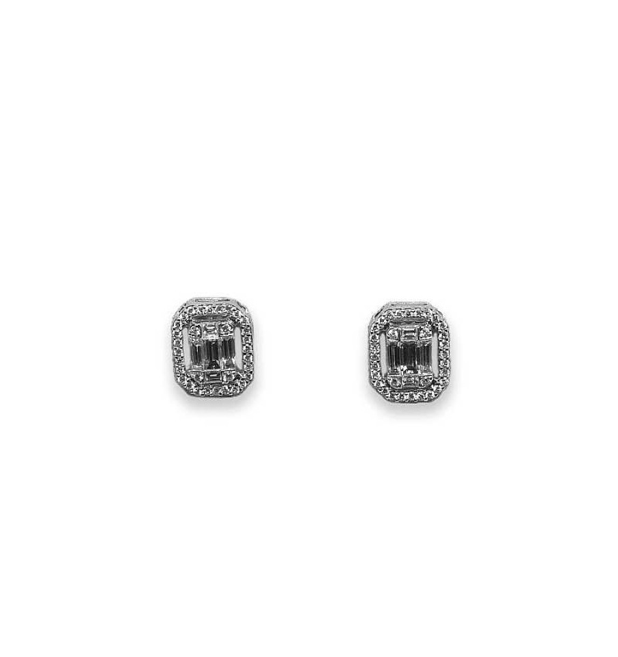 Joyas Royo Joyeros | Pendientes Oro Blanco Y Diamantes