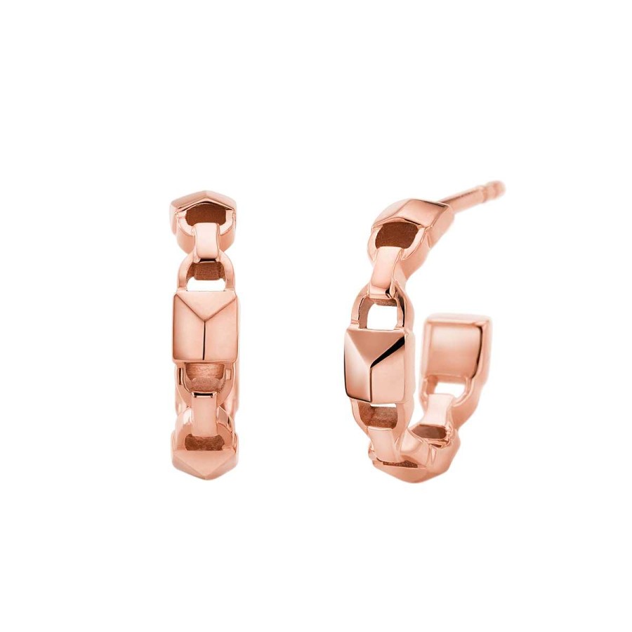 Joyas Michael Kors | Pendientes Michael Kors Link Aro Con Candados En Oro Rosa