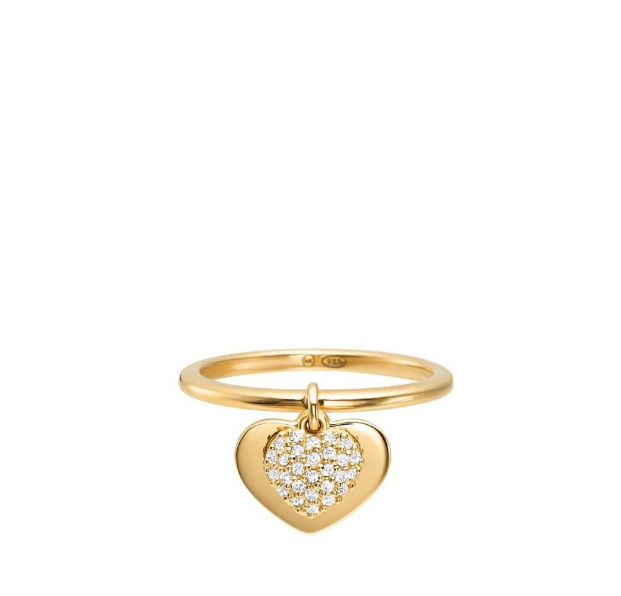 Joyas Michael Kors | Anillo Michael Kors Kors Love De Gota Coraz N Oro